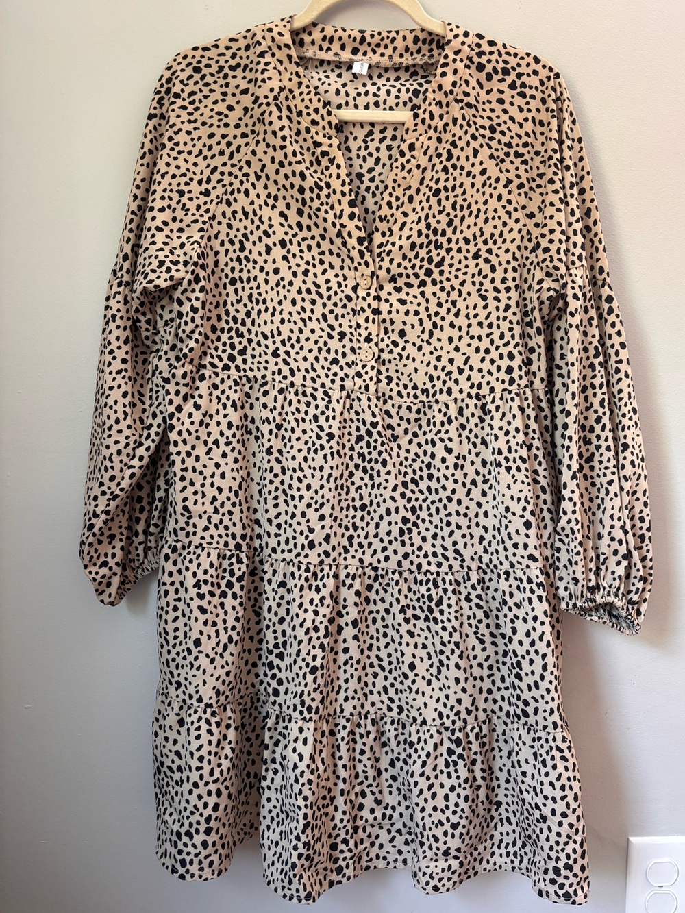 Leopard Print Tiered Dress